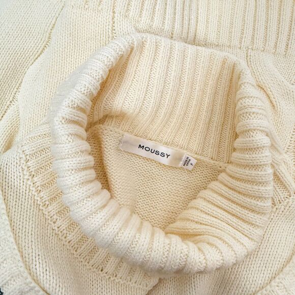 Moussy Women's Tilden High Neck Knit Sweater One Size Relaxed Fit - Picture 6 of 13